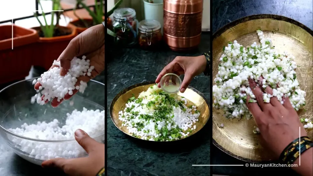 Sabudana Vada and Spicy Chutney | Preparing the Mixture