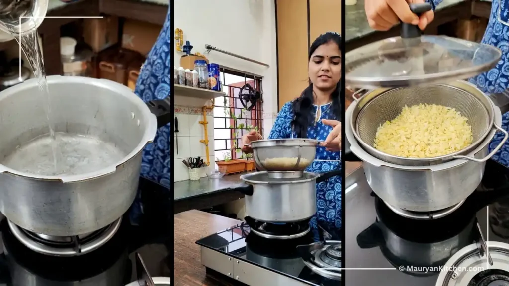 पोहा को स्टीम करना | Steaming the Poha